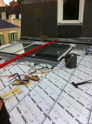 Agrandissement d'une mancelle, bardage zinc avec surélévation